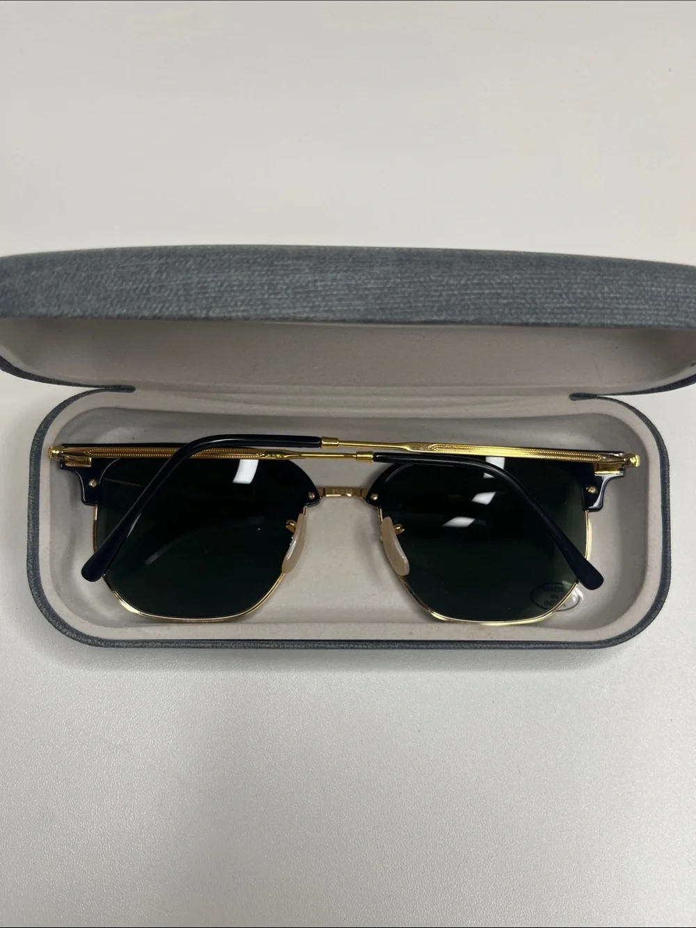 Ray-Ban Clubmaster Sunglasses - Black & Gold with Dark Green Lenses